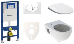 Cenovo zvýhodnený závesný WC set Geberit do ľahkých stien / predstenová montáž + WC Geberit Selnova SIKOGES3S4, 1 ks