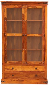 furniture-nabytek.cz - Dřevěná vitrína z masivního dřeva palisandr 100x200x45