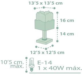 Dalber 63161H - Detská lampička PANDA 1xE14/40W/230V zelená