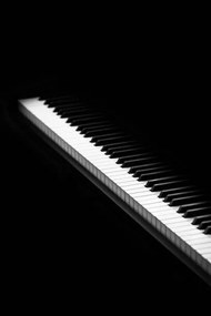 Umelecká fotografie piano keys isolated on white, Natalya Sergeeva, (26.7 x 40 cm)