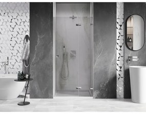 Mexen, Mexen Lunar pravé otočné sprchové dvere 95 cm, transparentné, chróm - 834-095-000-01-00-P