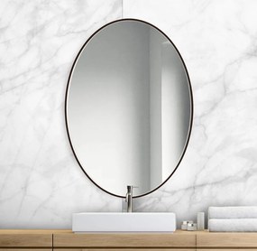 Zrkadlo Scandi Slim Owal Black Rozmer: 50 x 75 cm