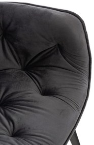 Stolička Tanna - zamat - Tmavo sivá