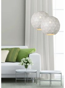 Lucide 21409/40/31 - Závesné svietidlo OTONA 1xE27/60W/230V biela