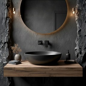 Rea Arlo, podomietková umývadlová batéria 200 mm + BOX inštalačný systém, čierna matná, REA-B5609