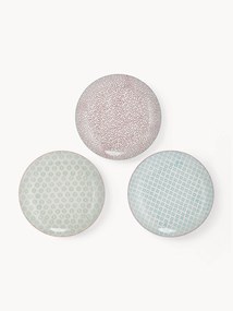 Súprava ručne maľovaných plytkých tanierov Patrizia, 3 ks