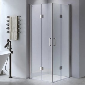 BPS-koupelny Štvorcový sprchovací kút ZES KZ1290B 90x90 chróm/transparent - bez vaničky