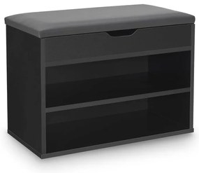 Skriňa na topánky s odklápacím vekom a polstrovaným sedadlom