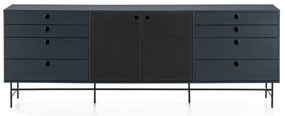 Čierno-modrá komoda Teulat Punto, šírka 212 cm