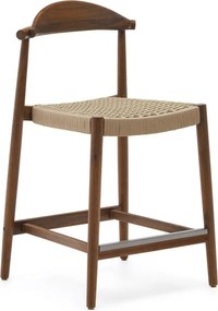 Hnedá drevená záhradná barová stolička Nina – Kave Home