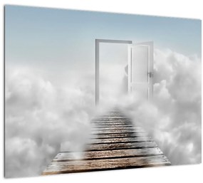 Sklenený obraz - Dvere do neba (70x50 cm)