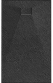 Mexen Hugo, SMC obdĺžniková sprchová vanička 150 x 90 cm, čierna matná, 42709015