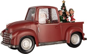 Christmas Decoration With LED Lighting And Music Car 28x12x15 Cm / 3xAA Red Plastic - 28*12*15 cm / 3*AA