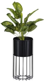 Kovový kvetináč LOFT 42x20 cm čierna