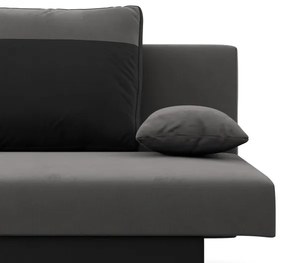 Pohovka NOLA rozkladacia, čierna / sivá