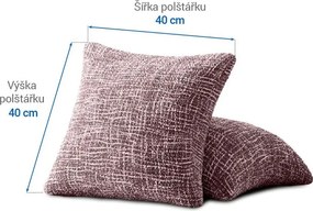 Bielastické poťahy GRAFITI NOVÉ gaštanovo hnedé obliečky na vankúšiky 2 ks (40 x 40 cm)