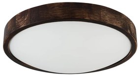 LED stropné svietidlo OAK SMOKY SLIM LED/36W/230V 4000K pr. 37 cm dub/tmavohnedá