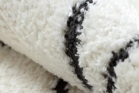 Dywany Łuszczów, Kusový koberec Mode 8522 abstract cream/black, 240x330, biela, chodba / predsieň