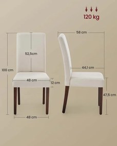 Set dvoch jedálenských stoličiek KDC158W01 (2 ks)