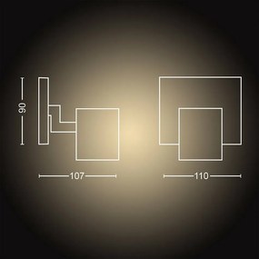 Philips Hue 53090/30 / P9 LED bodové svietidlo Runner 1x5,5W | GU10 | 2200-6500K - Bluetooth, inteligentné