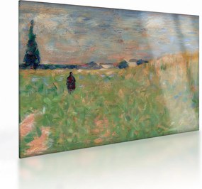 Sklenený obraz - Georges Seurat, A Summer Landscape, reprodukcia (70x50 cm)