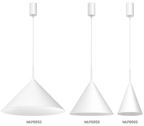 Závesné svietidlo Capital, 1x biele kovové tienidlo, (fi 46cm), w