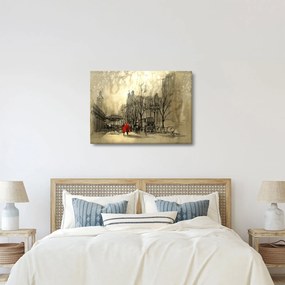 Obraz - Skica mestečka (70x50 cm)