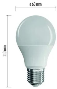 EMOS LED žiarovka, E27, A60, 8W, 645lm, neutrálna biela / denné svetlo