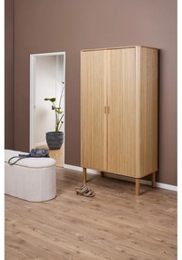 Šatníková skriňa v dekore duba v prírodnej farbe 100x200x55 cm Langley – Actona