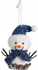 Bestent Vianočná ozdoba snehuliak modrý 11cm