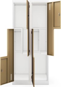 Šatníková skriňa typu L biela / orech: Eco Design JULIA, 800 x 1850 x 450 mm