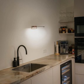 Oceľová nástenná lampa 62 cm vrátane LED IP44 - Jerre