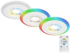 Briloner - SADA 3x LED RGBW Stmievateľné kúpeľňové svietidlo LED/5W/230V IP44+ DO