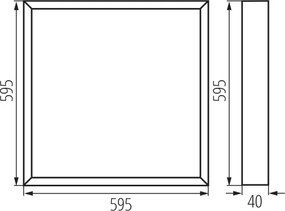 Kanlux 39231 - LED prisadený panel BLINGO UAIO LED/40W/230V 60x60 cm CRI 90 UGR<19