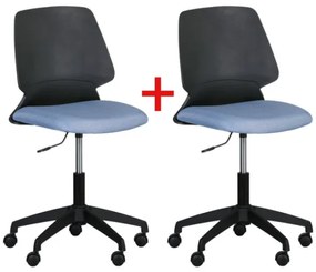 Kancelárska stolička CROOK 1+1 ZADARMO, modrá
