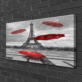Obraz Canvas Eiffelova veža paríž dáždnik 140x70 cm