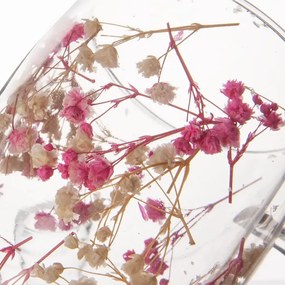 Hrnček z dvojstenného skla 0,35L farebné kvety