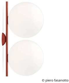 FLOS IC C/W2 Double nástenná lampa červená Ø30 cm