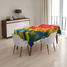 Sablio Obrus Farebné perie 2 - 130x130 cm