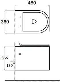 Mexen SOFIA Rimless závesná wc misa so sedátkom s pomalým zatváraním, 49 x 37 cm, biela, 30544000