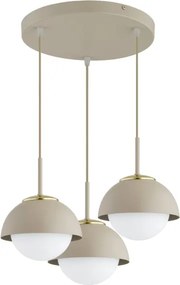 Brilagi - Závesný luster na lane COSMO 3xE27/60W/230V béžová/zlatá