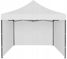 Trojstenný párty stan bez okien biela 3m x 3m