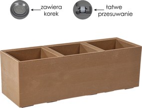 KVETINOVÝ STOLÍK KARO 900 × 300 mm, doska z prírodného dreva*88455