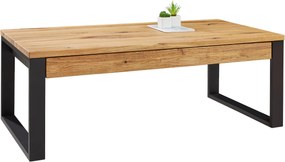 XXXLutz KONFERENČNÝ STOLÍK, čierna, farba duba, drevo, kov, 115/60/42 cm Novel - Stolíky do obývačky - 001739000501