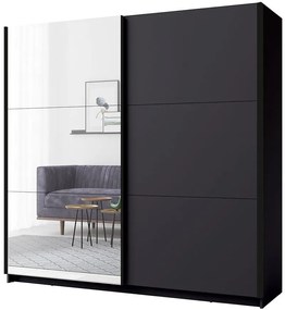 Skriňa Arsala III 11 so zrkadlom grafit