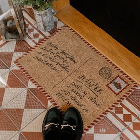 Bella Rose Vianočná rohožka z kokosových vlákien Dopis Ježiškovi CZ