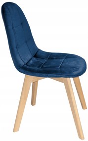 Dekorstudio Zamatová jedálenská stolička COLIN tmavo modrá