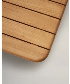 Záhradný odkladací stolík z tíkového dreva 70x140 cm Turqueta – Kave Home