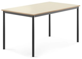 Stôl SONITUS, 1400x800x720 mm, HPL - breza, antracit