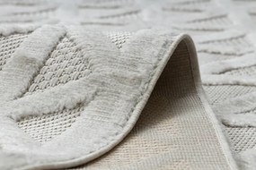 Koberec šnúrkový SANTO SIZAL 58500 Trojuholníky, geometrický béžový